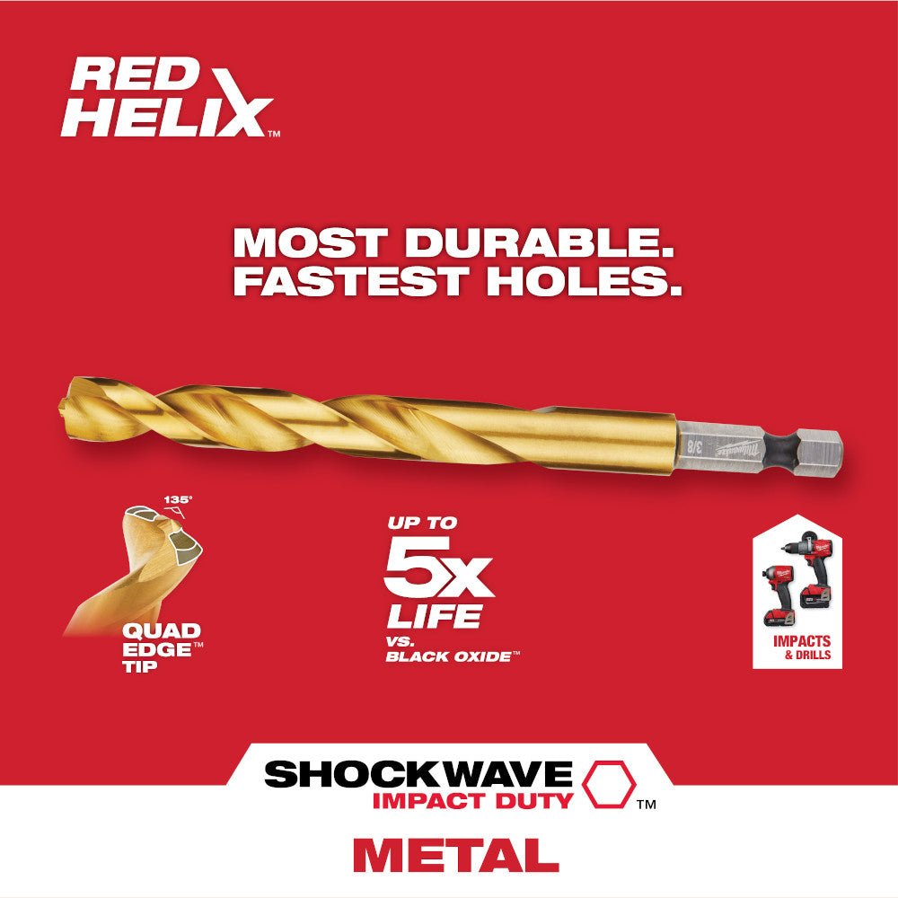 Milwaukee 48-89-4631 SHOCKWAVE RED HELIX Titanium Drill Bit Set - 23 PC - Image 3