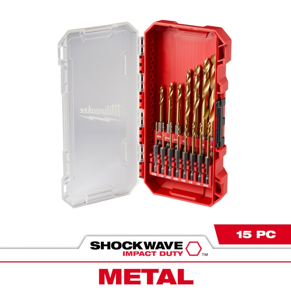 Milwaukee 48-89-4670 SHOCKWAVE RED HELIX Titanium Drill Bit Set - 15 PC - Image 3