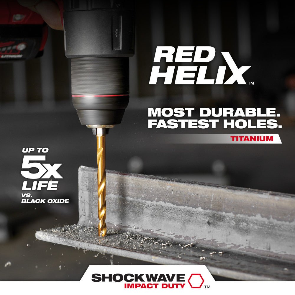 Milwaukee 48-89-4670 SHOCKWAVE RED HELIX Titanium Drill Bit Set - 15 PC - Image 8