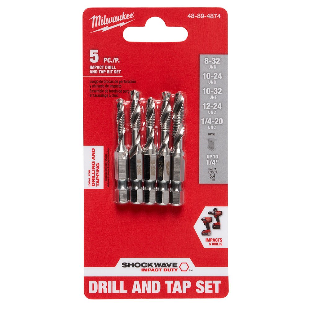 Milwaukee 48-89-4874 SAE SHOCKWAVE Impact Drill and Tap Bit Set - 5 PC - Image 7