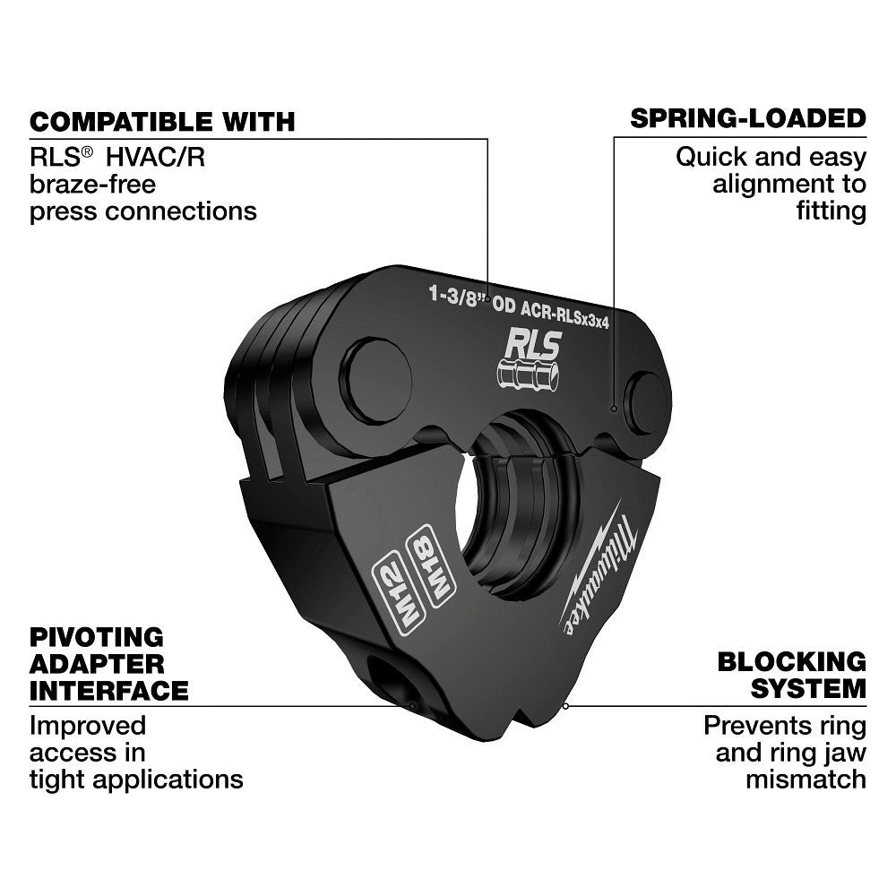 Milwaukee 49-16-2461RX 1/4"–7/8" RLS Pivoting Press Ring Kit for M12 Press Tool - Image 13