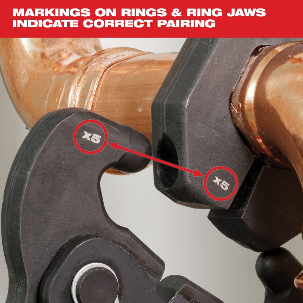 Milwaukee 49-16-2690X 2-1/2"-4" CTS-V Pivoting Press Ring Kit M18 FORCE LOGIC - Image 7