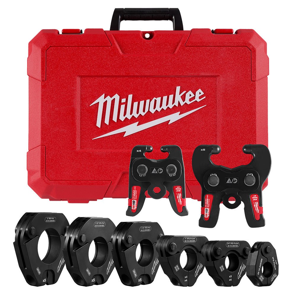 Milwaukee 49-16-2697X 1/2"-2" IPS-P Pivoting Press Ring Kit for M18 FORCE LOGIC