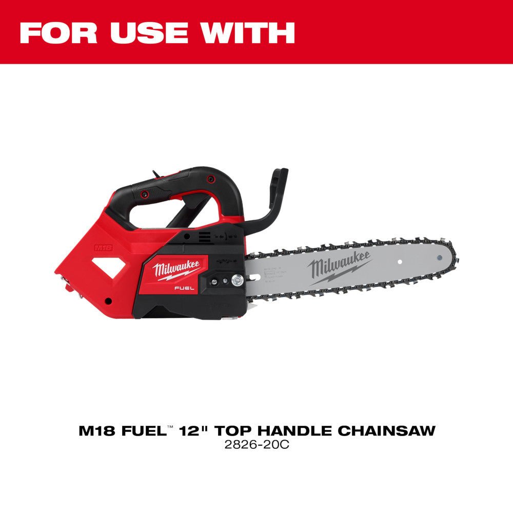 Milwaukee 49-16-2743 12" Top Handle Chainsaw Guide Bar for M18 FUEL 12" Chainsaw - Image 2