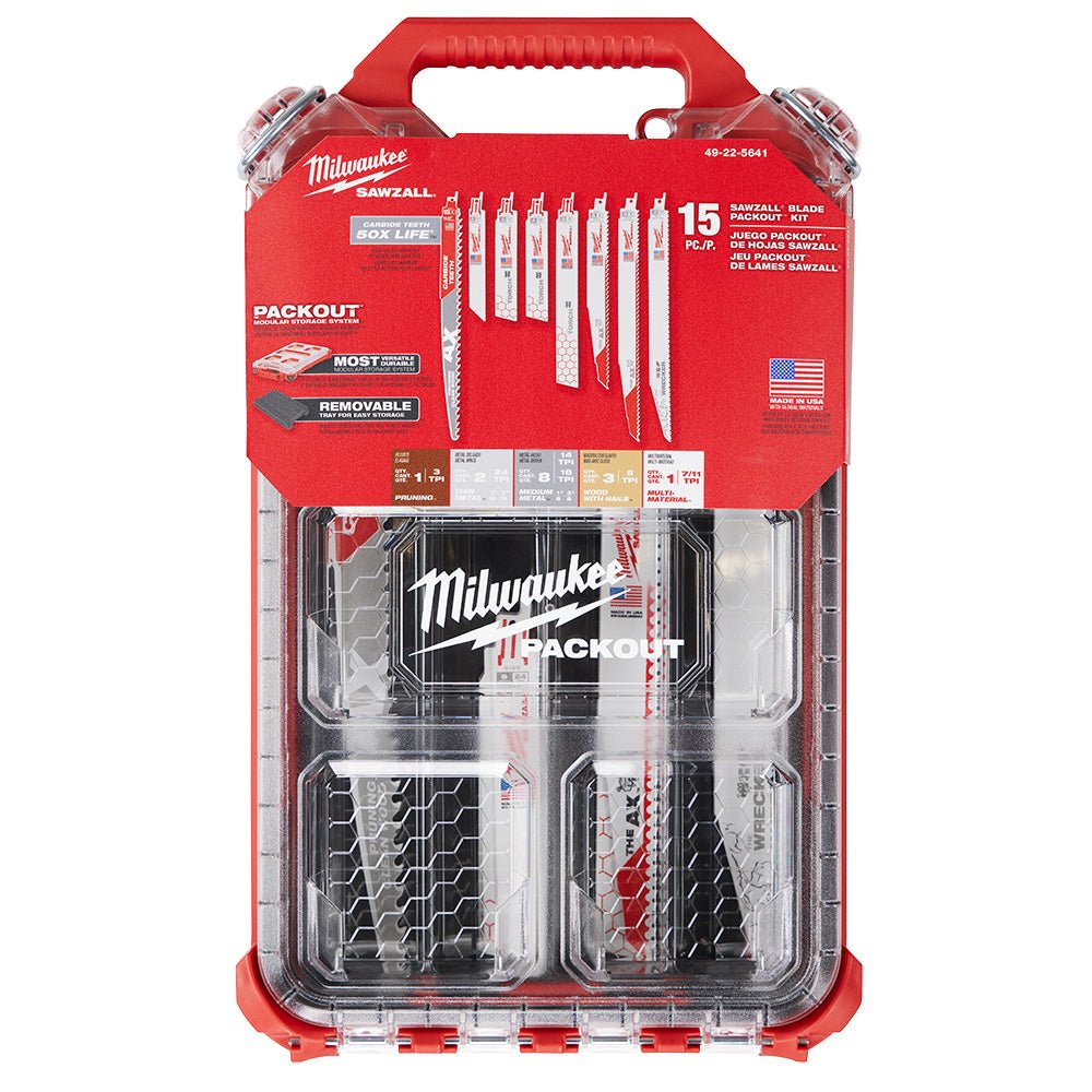 Milwaukee MWE-49-22-5641 SAWZALL Blade PACKOUT Kit - 15 PC - Image 11