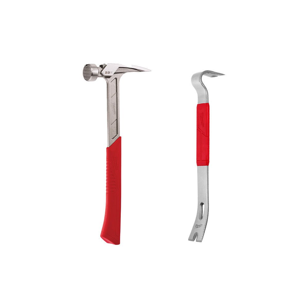 Milwaukee 48-22-9022 22oz Framing Hammer w/ 15" Pry Bar