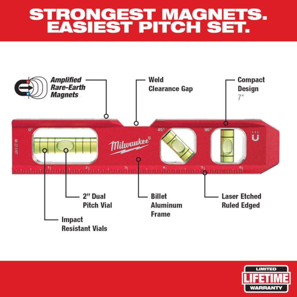 Milwaukee MLIBM48 48" Magnetic I-Beam Level / Billet Torpedo Level - Image 3