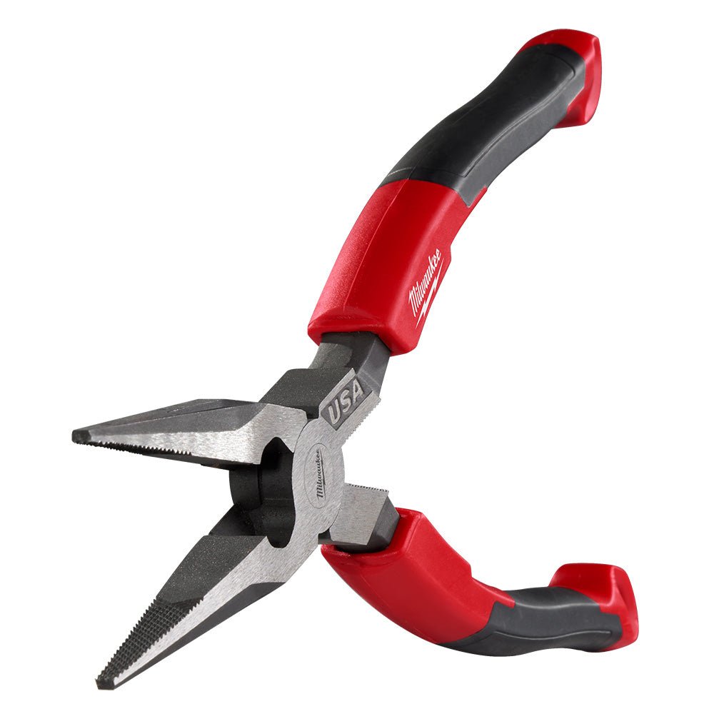 Milwaukee MT555 8" Long Nose Comfort Grip Pliers - Made In USA - Image 9