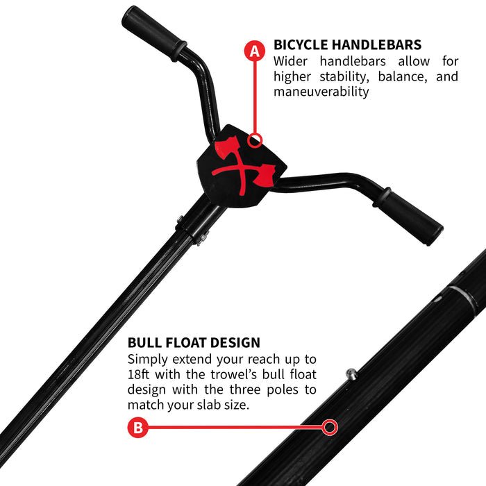 Tomahawk Power JXPT30H 30" Honda Porta Trowel w/ GX35, 18ft Bull Float Handle - Image 4