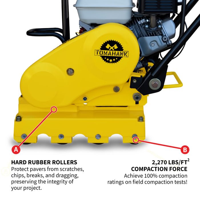 Tomahawk Power TPR76H 5.5 HP Honda 17x12" Paver Roller Compactor - Image 3