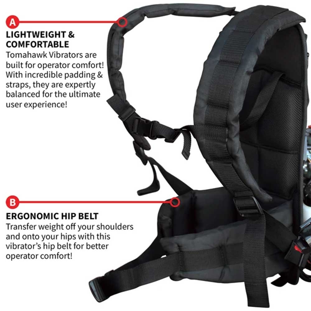 Tomahawk Power TVIBH+TVW10-P 1.6 HP Honda Concrete Vibrator w/ 10' Whip Backpack - Image 6