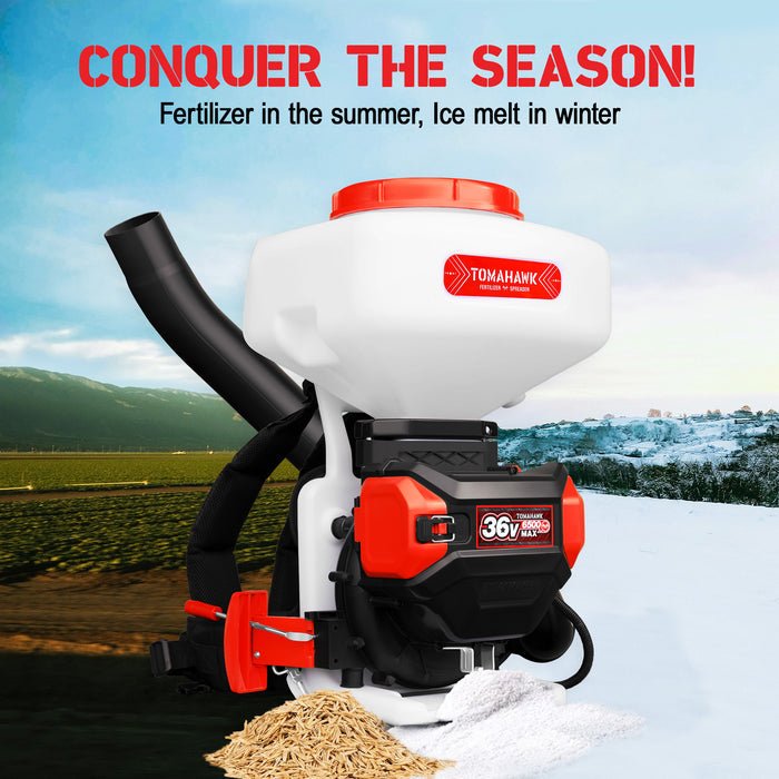 Tomahawk Power eTGS30 36V 5 Gallon Battery Powered Spreader Broadcast Lawn Seed - Image 3