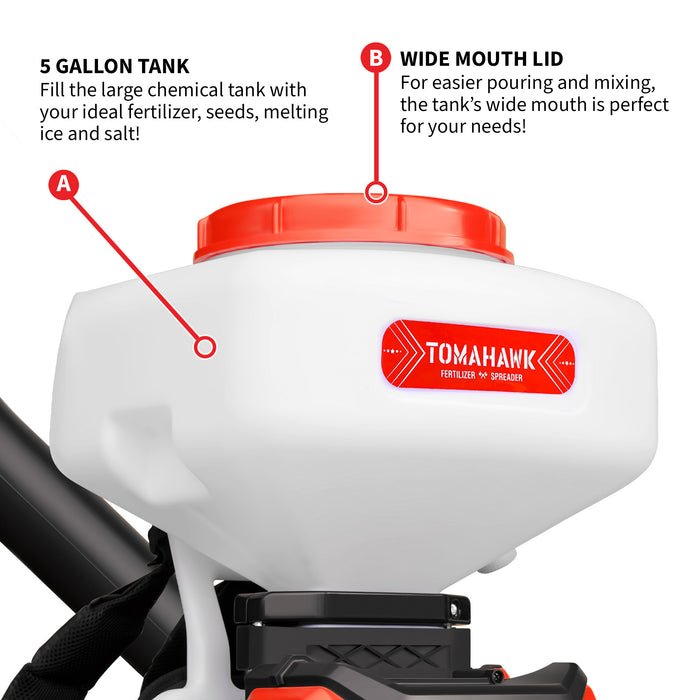 Tomahawk Power eTGS30 36V 5 Gallon Battery Powered Spreader Broadcast Lawn Seed - Image 7