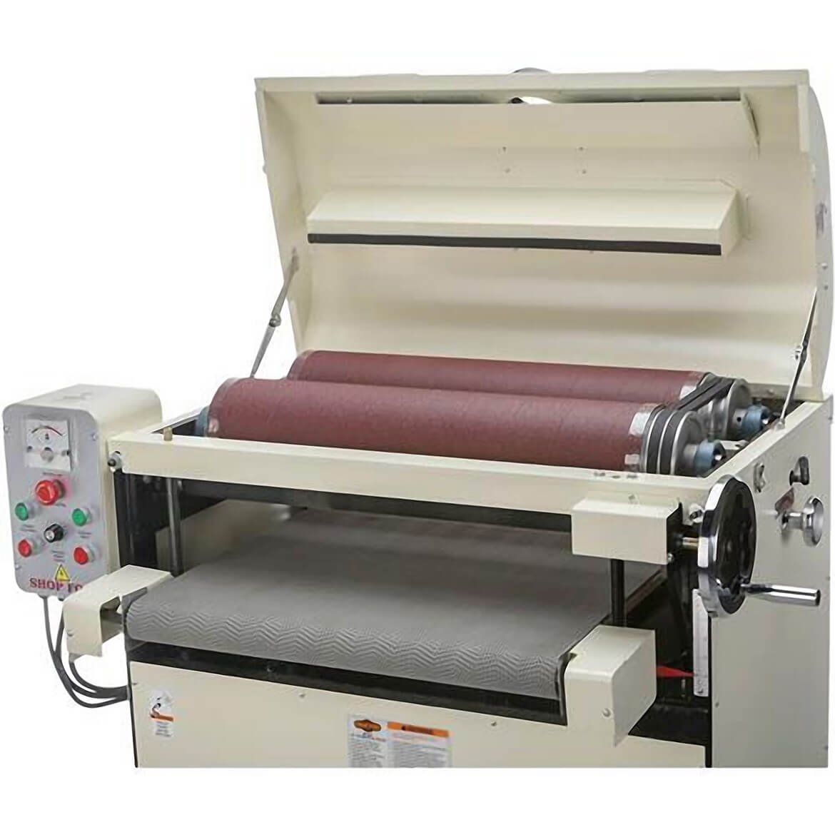 Shop Fox W1678 5 H.P. 26" Dual Drum Sander with Micro-Adjustable Rear Drum - Image 5