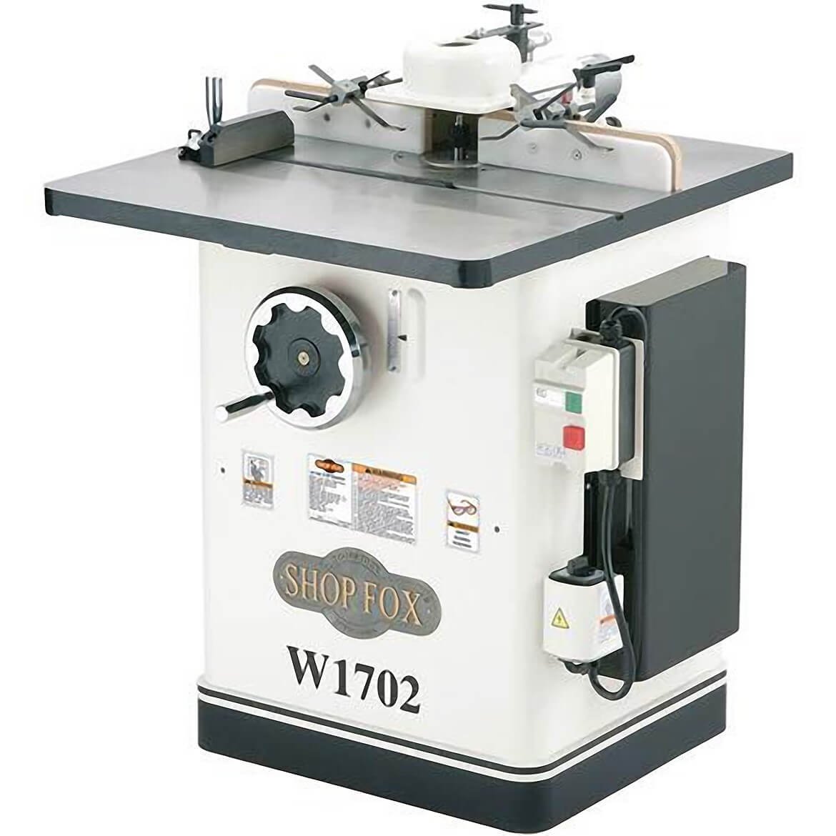Shop Fox W1702 3 H.P. Shaper w/ 3" Spindle Travel and 5-1/2" Max Spindle Opening