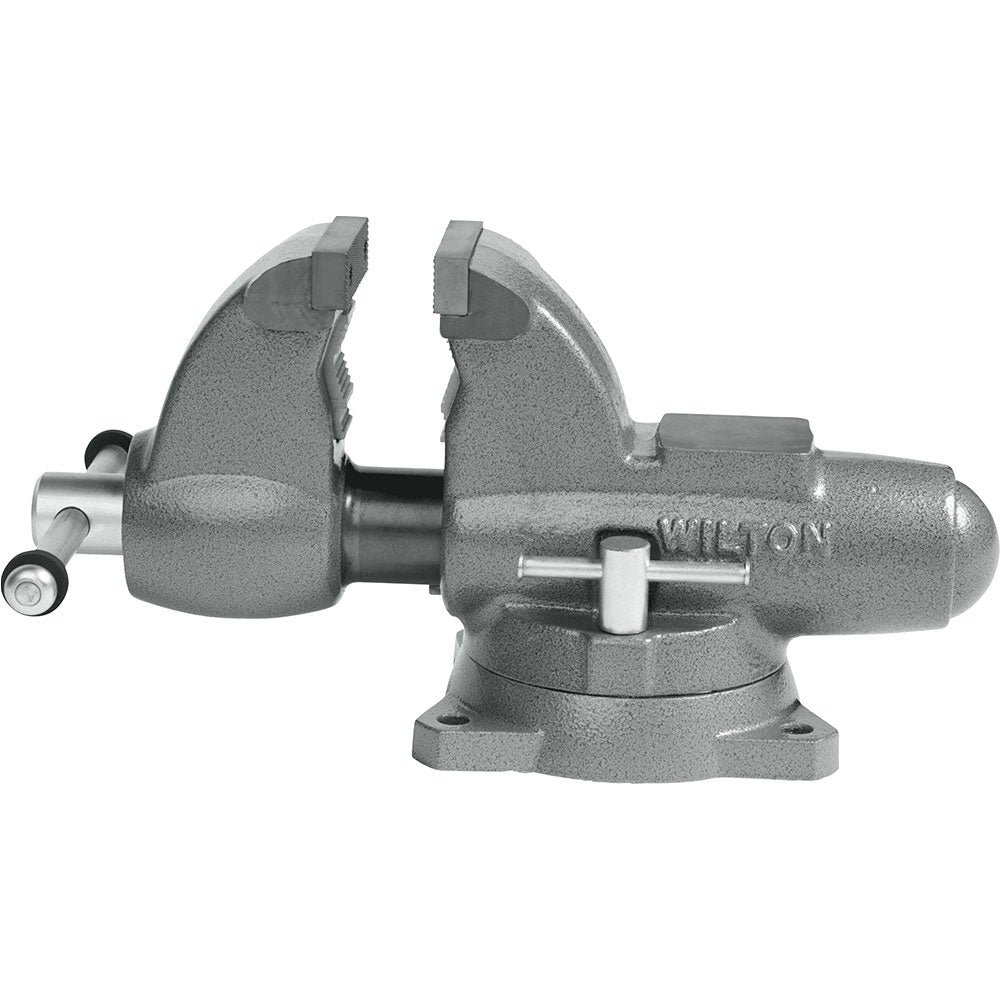 Wilton 28825 3-1/2" Combo Pipe/Bench Jaw Round Channel Vise w/ Swivel Base - Image 2