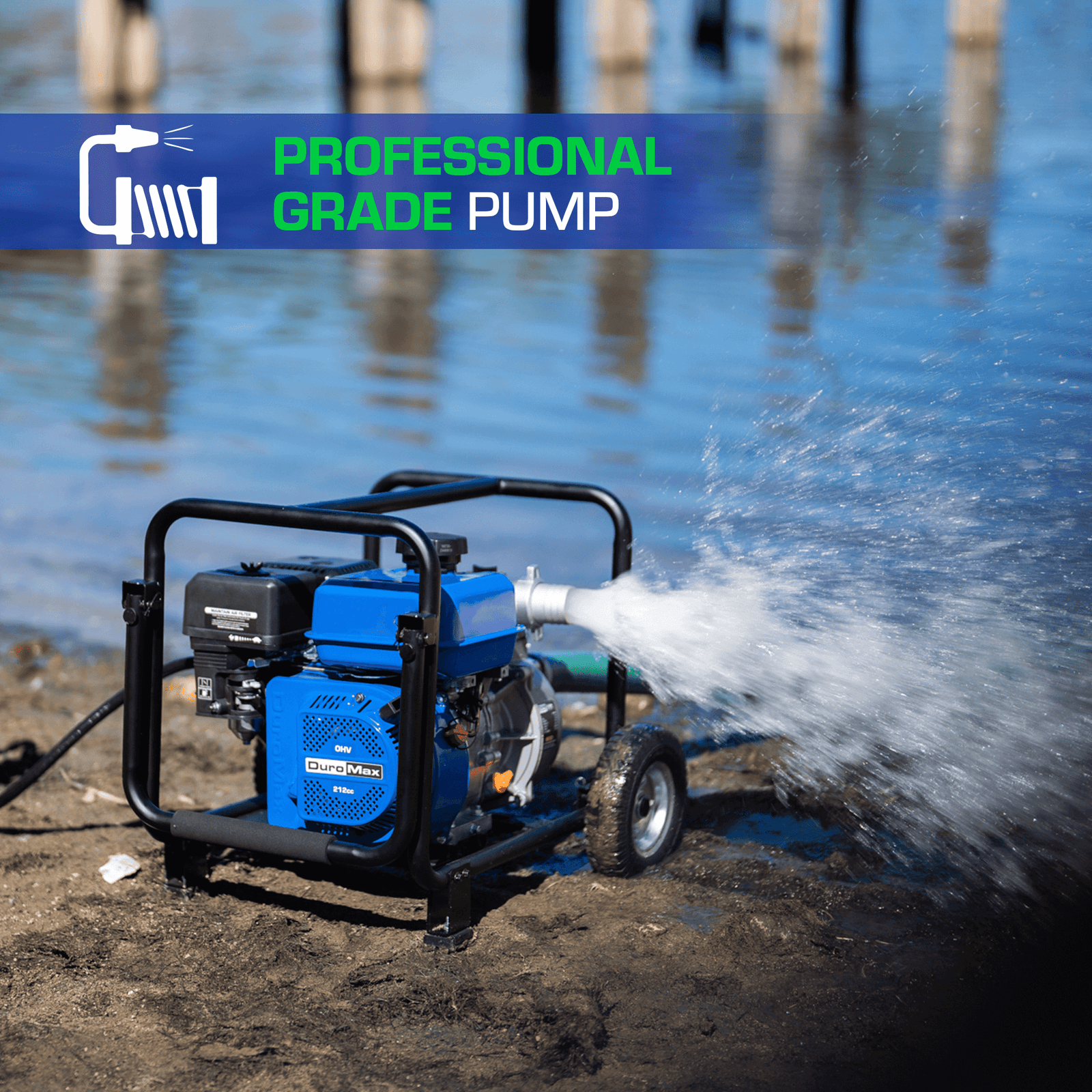 DuroMax XP652WX 158 GPM 2" Dual Fuel Engine Portable Water Pump - Image 4