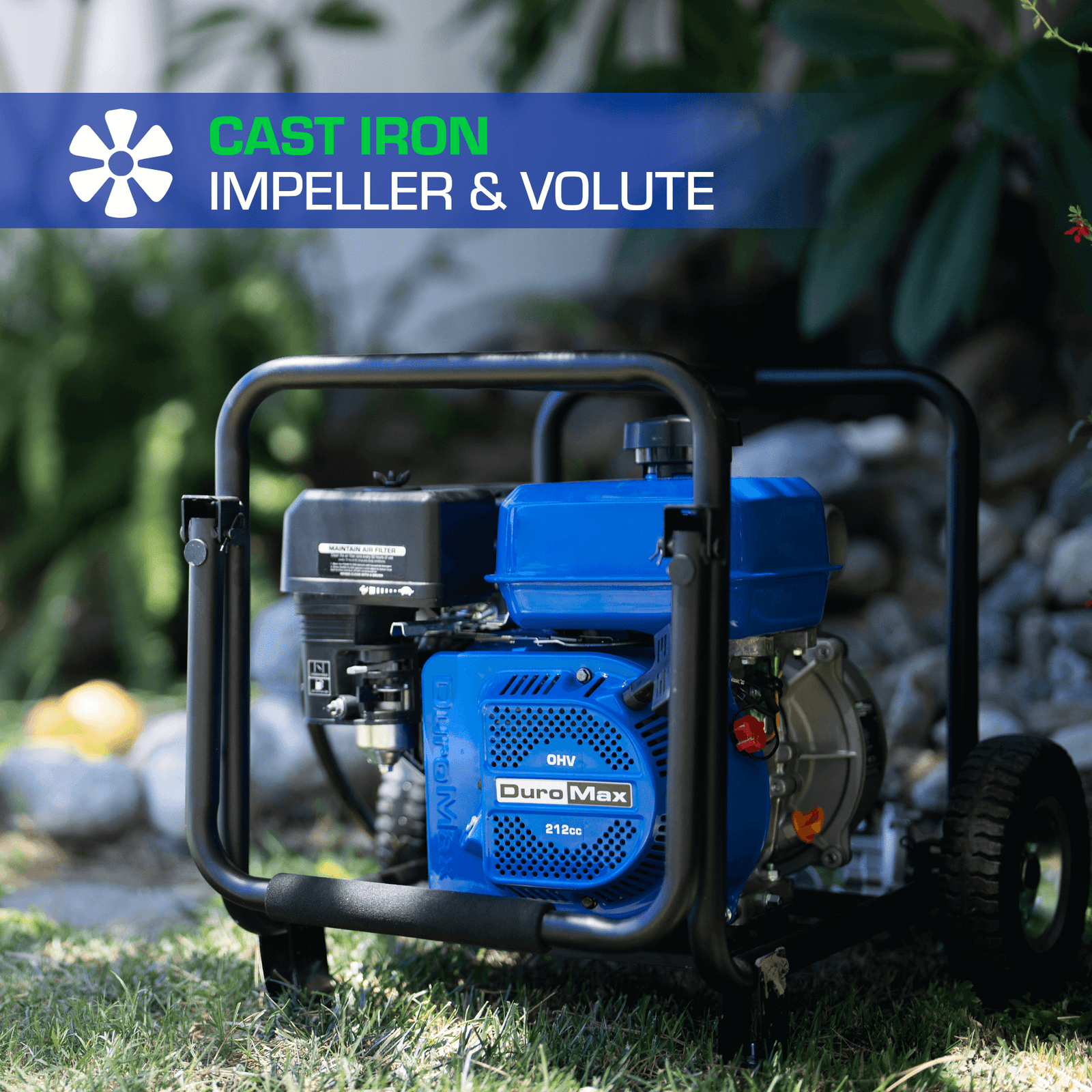 DuroMax XP652WX 158 GPM 2" Dual Fuel Engine Portable Water Pump - Image 7
