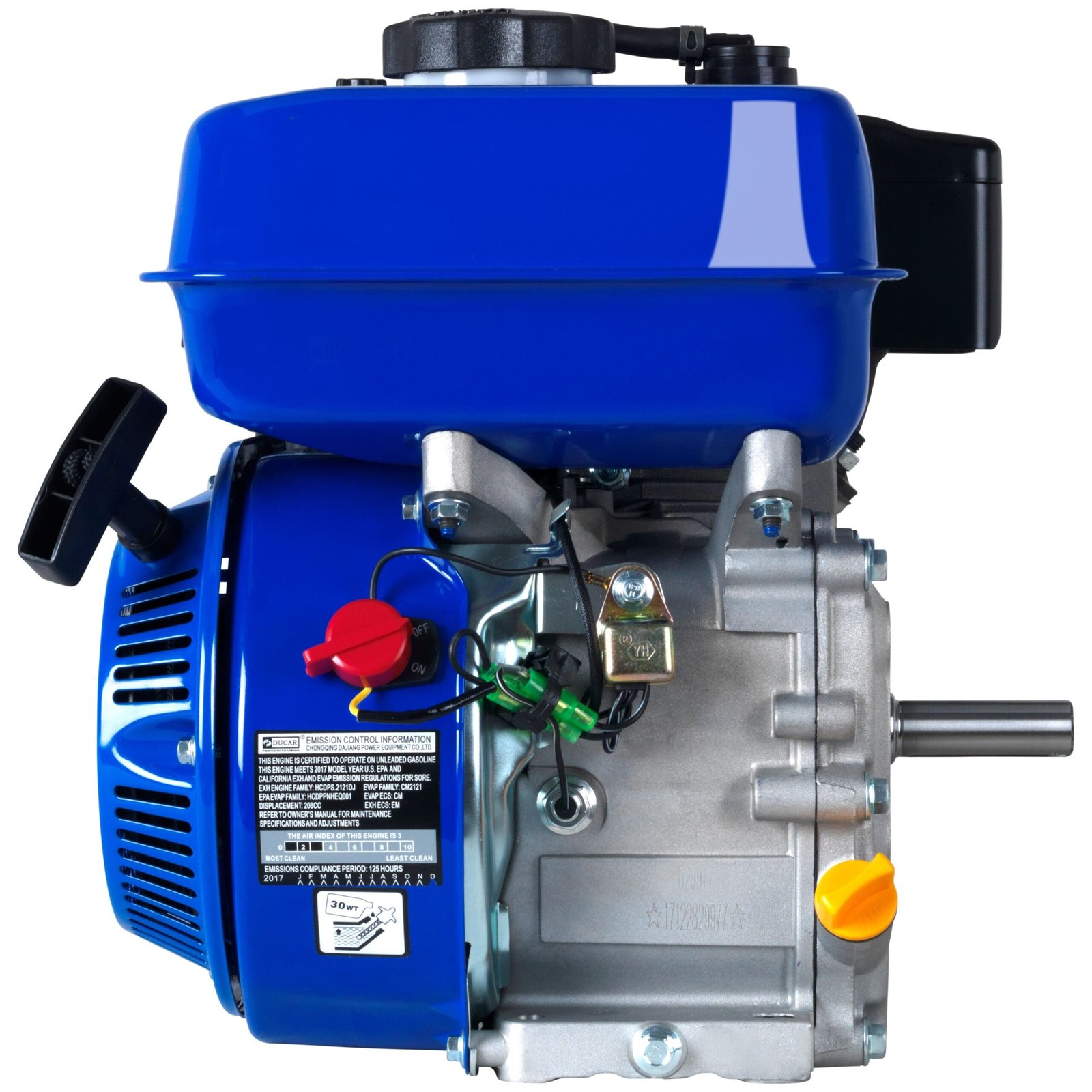 DuroMax XP7HP 208cc 3/4" Shaft Recoil Start Horizontal Gas Powered Engine - Image 3
