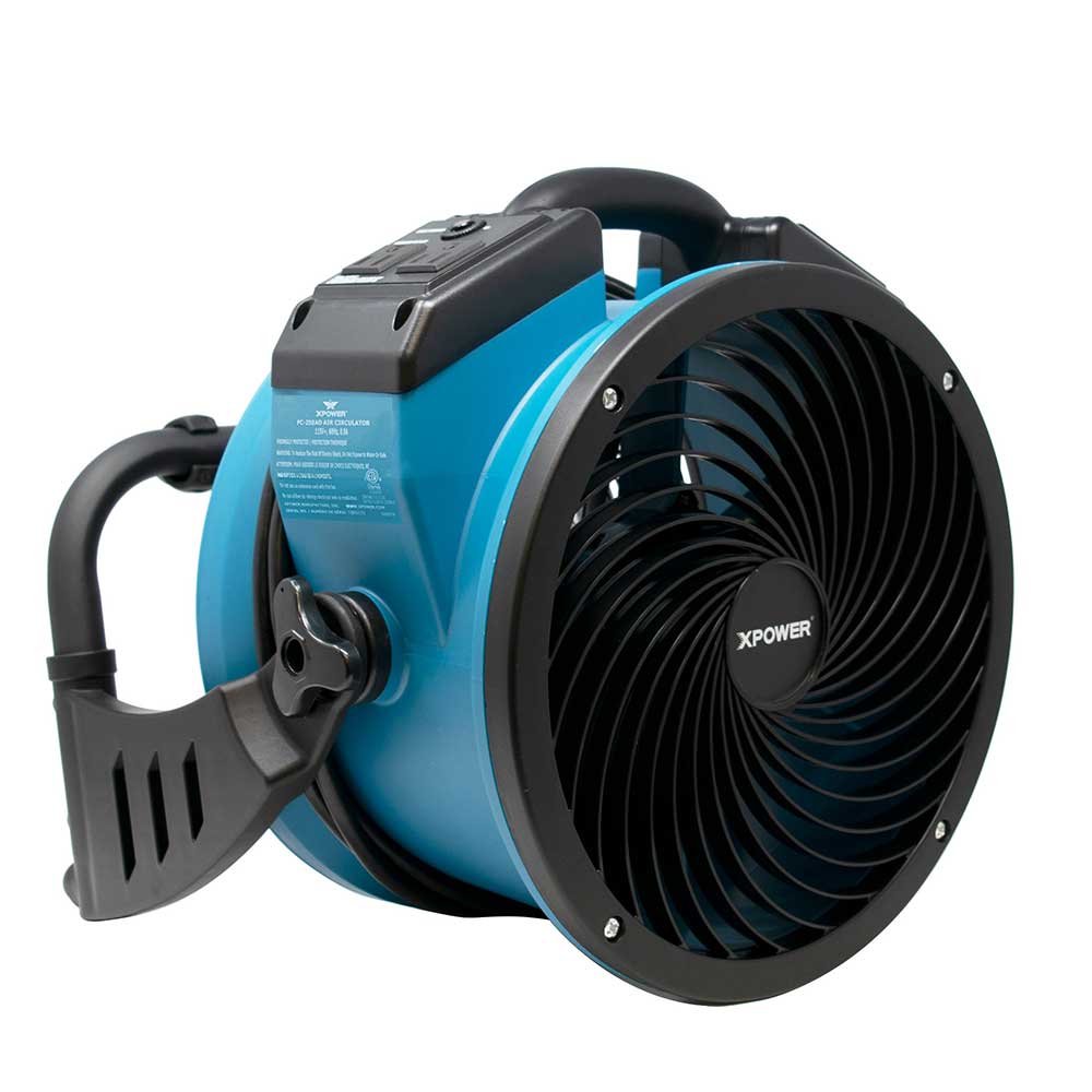 XPower FC-250AD 13” Brushless Air Circulator Utility Blower Fan w/ Power Outlets - Image 2