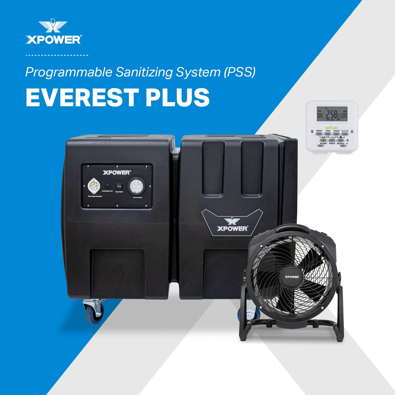 XPOWER PSS4 Everest PLUS Programmable Sanitizing System Auto Indoor Air Purifier - Image 2