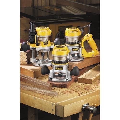 DeWALT DW618B3 2.25HP D-Handle Plunge Fixed Base Router Tool Kit - DW618 - Image 3