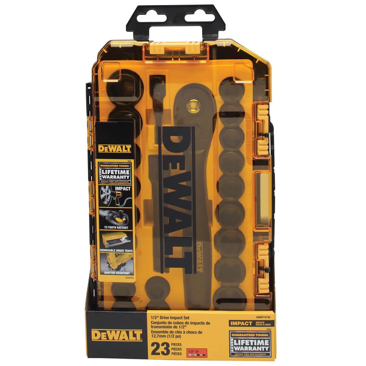 DeWALT DWMT74739 1/2-Inch Drive Combination Impact Socket Set - 23pc - Image 2