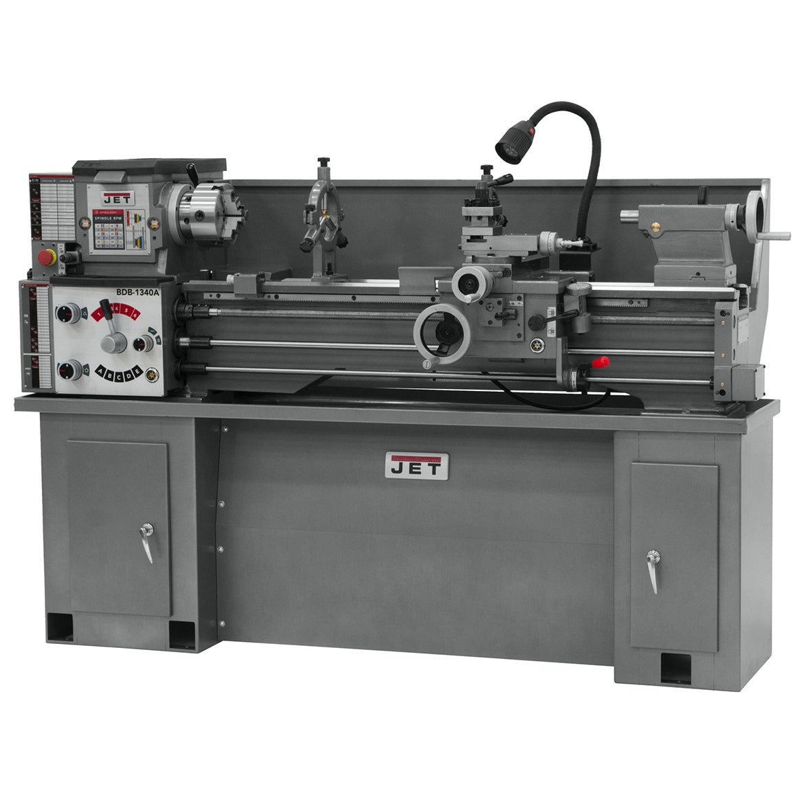 JET BDB-1340A 2-Hp 230V Belt Drive Bench Lathe w/ CBS-1340A Stand - 321102AK