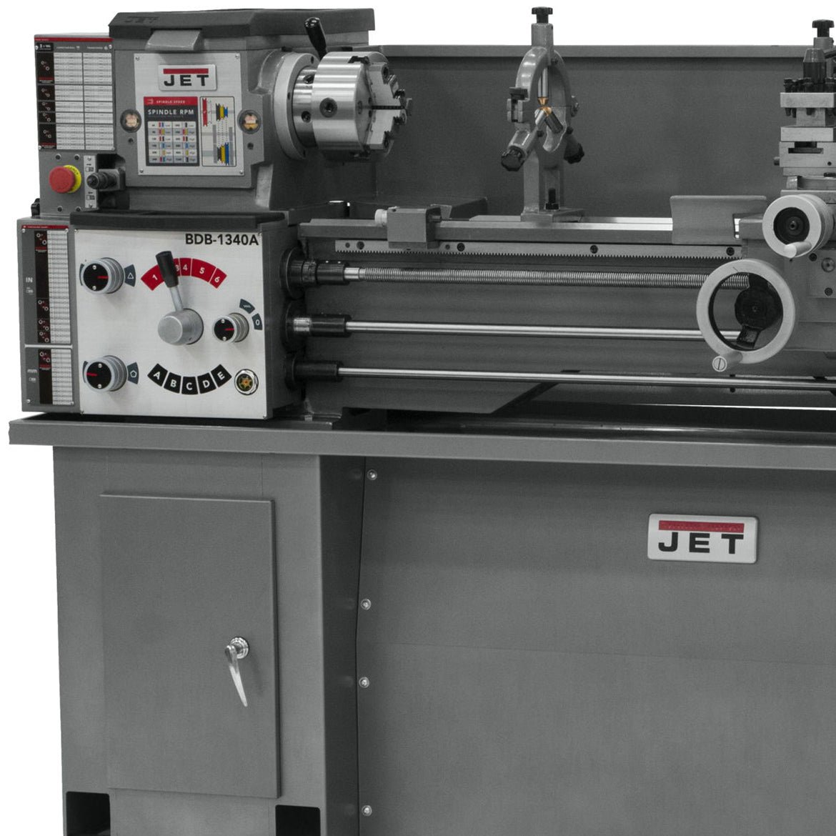 JET BDB-1340A 2-Hp 230V Belt Drive Bench Lathe w/ CBS-1340A Stand - 321102AK - Image 2