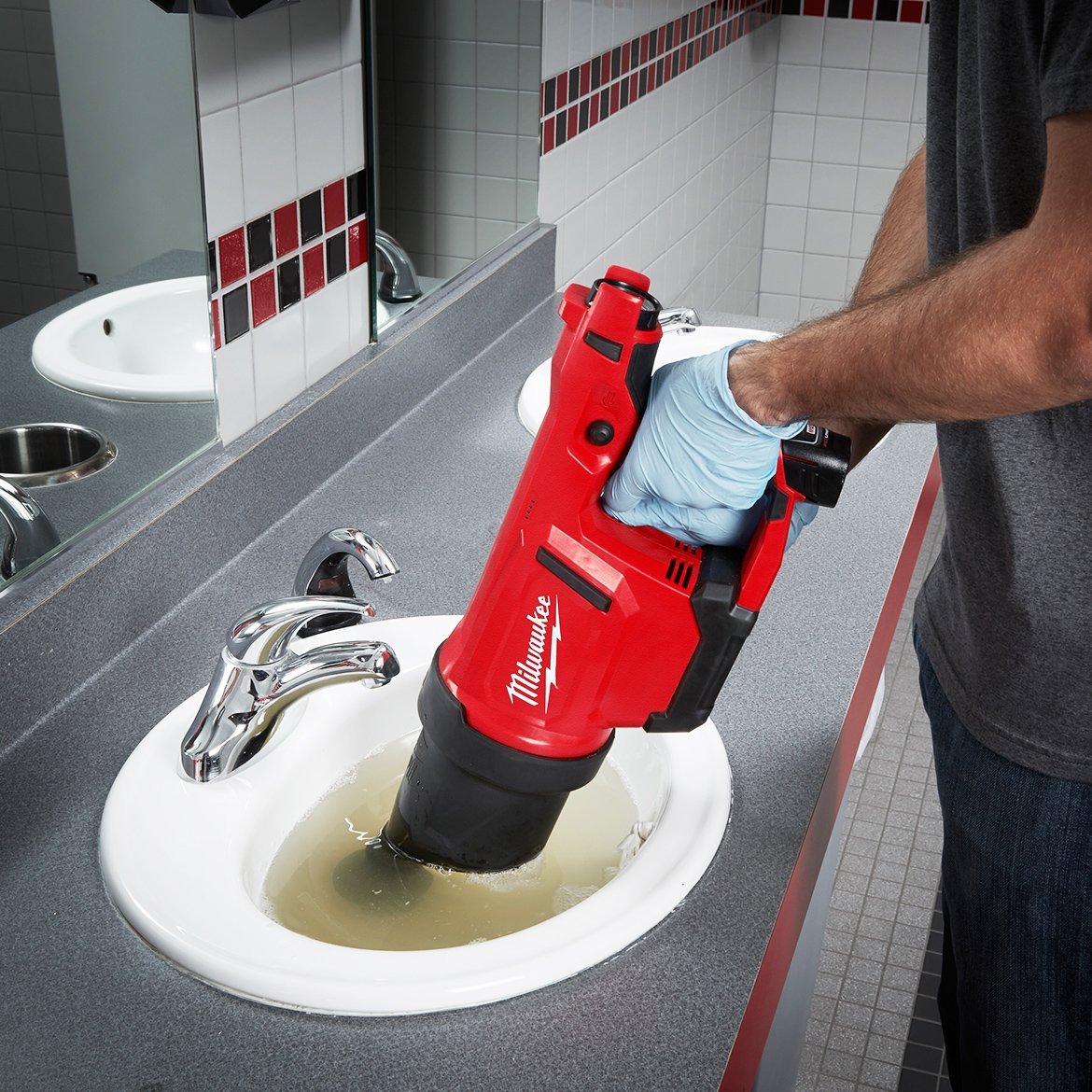 Milwaukee 2572B-21 M12 12V Airsnake Drain Cleaning Air Gun Kit w/ Attachments - Image 7