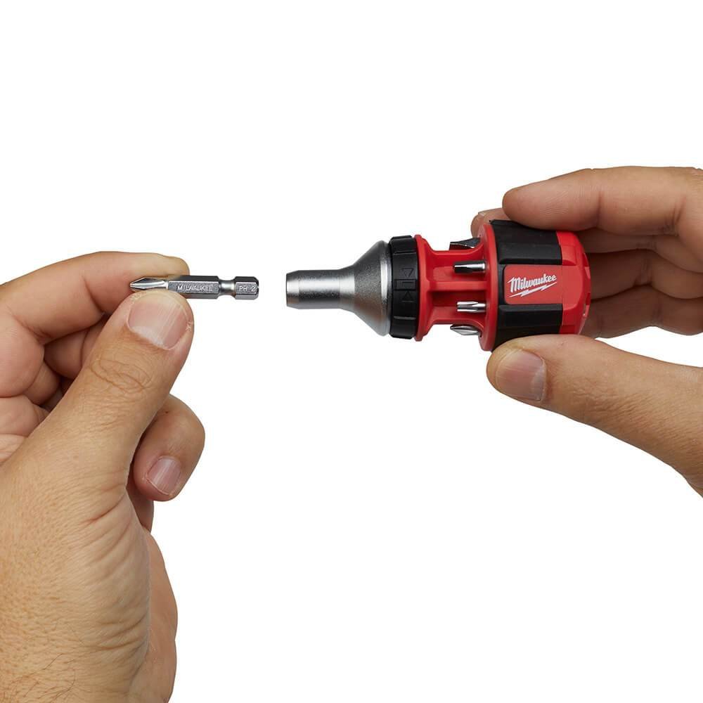 Milwaukee 48-22-2330 8-in-1 Hex Shank Compact Ratcheting Multi-Bit Driver - Image 5