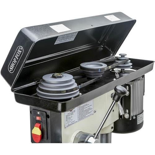 Shop Fox W1680 1 H.P. 17" Floor Model Drill Press 12 Speed with Mt #3 Spindle - Image 8