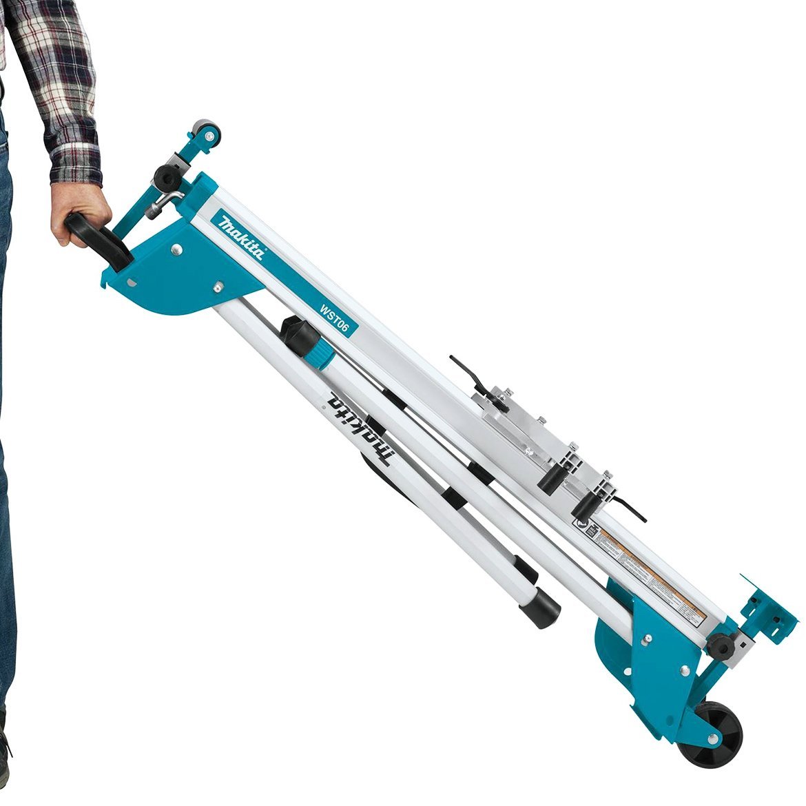 Makita WST06 100-1/2-Inch Adjustable Feed Roller Compact Folding Miter Saw Stand - Image 4
